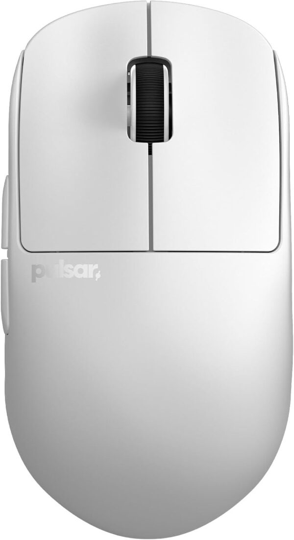Pulsar Gaming Gears X2H Mini Wireless Gaming Mouse, Ultra Lightweight 1.83 oz (52 g), Symmetrical, Optical Switch, 2.4 Ghz 1 ms, 26000 DPI, PAW3395 Sensor (Mini, Wireless, White) (Renewed)