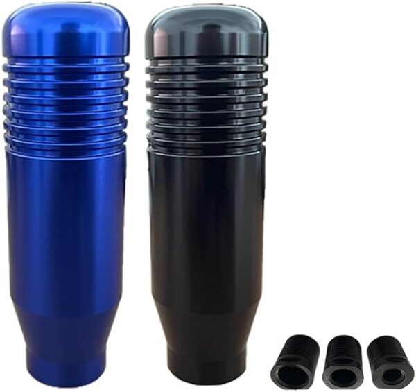 2 Pcs (Blue&Black Color) Gear Shifter Knobs and Adapter Replacement for Logitech G29 G920 G923 G27 Driving Force Stick - Aluminum Weighted Shift Knob - Gear Shifting Lever Handle