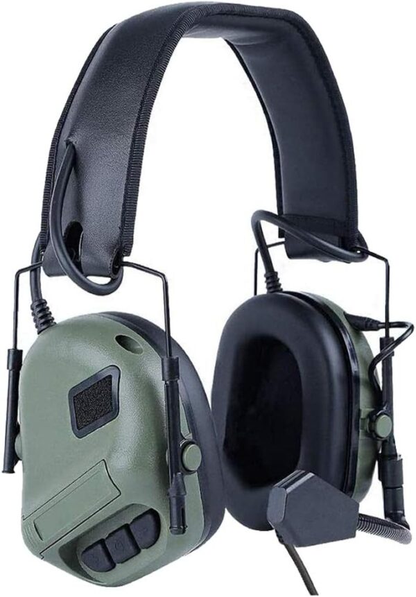 ATAIRSOFT Tactical Headset Wargame Airsoft Hunting Headphone Without Noise Cancellation Function (OD Green)