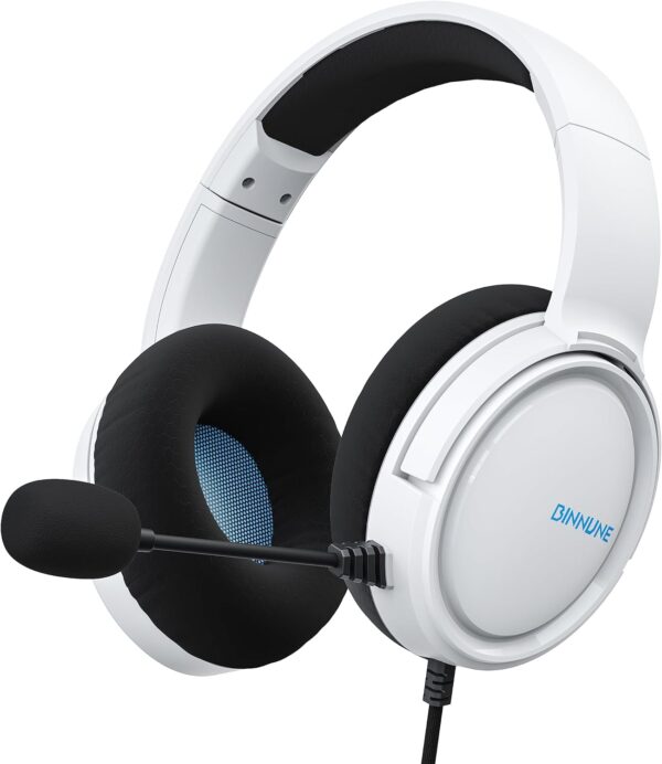 BINNUNE Gaming Headset with Mic for PS5 Xbox Series S|X PS4 Xbox 1 PC NS, Wired Audifonos Gamer Headphones with Microphone for PS 4|5 Xbox1