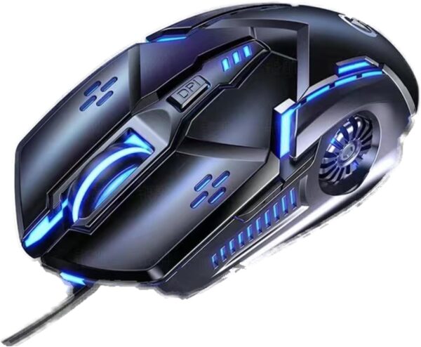 CHONCHOW Gaming Mouse - Wired, 6 Buttons, 4 Adjustable DPI Up to 3200 DPI, 7 Color LED Light, Used for Games and Office, Compatible with Computer/Laptop/Tablets (Black)