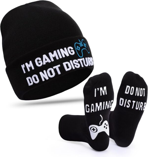 Gamer Gifts, Funny Gaming Socks Beanie Hat, Graduation Valentines Fathers Day for Men Teenage Boys