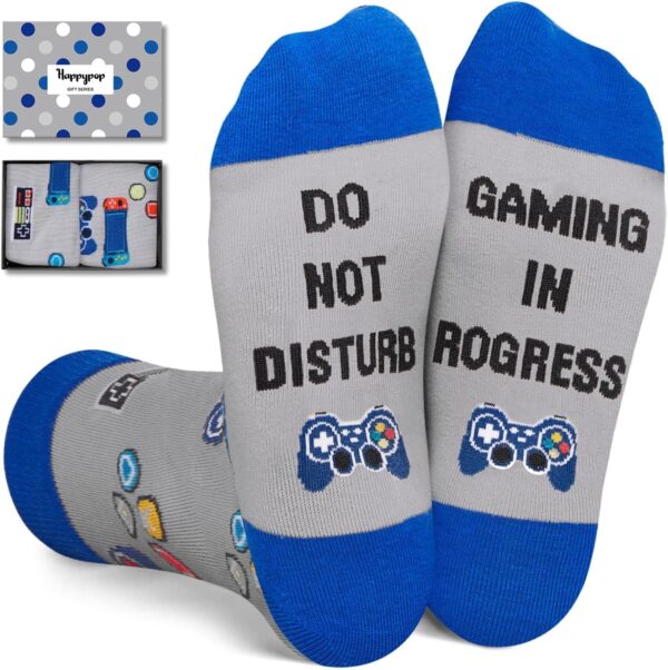 Gaming Gifts for Teen Boys - Funny Gaming Socks Video Game Socks Christmas Gamer Gifts