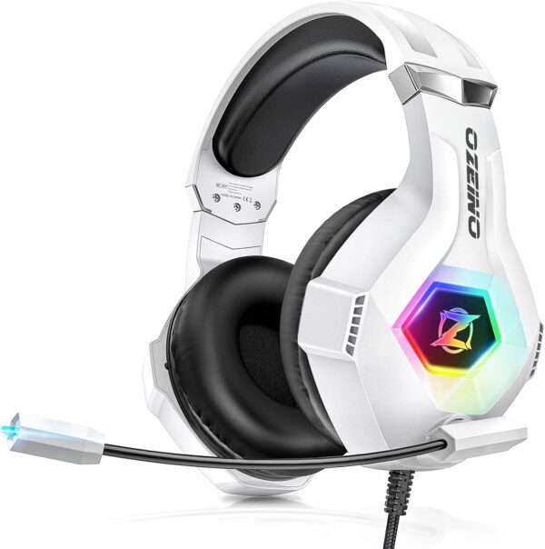 Gaming Headset for PC, Ps4, Ps5, Xbox Headset with 7.1 Surround Sound, Gaming Headphones with Noise Cancelling Mic, Over Ear Headphones for Switch, GEM Box, Atari 2600 System, Sega Game Gear