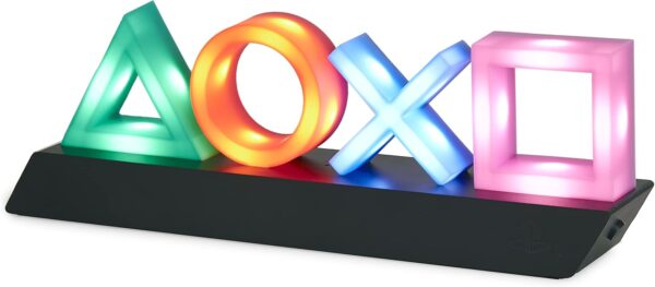 Paladone Playstation Controller Icons Light with 3 Light Modes - Sound Reactive, Dynamic Phasing, and Standard Mode - Gaming Desk Accessories and Game Room Decor