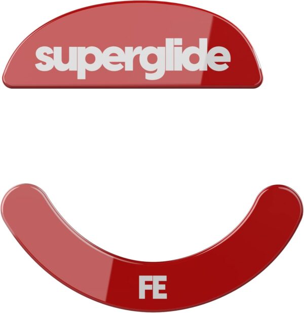 Superglide - Fastest and Smoothest Mouse Feet/Skates Made with Ultra Strong Flawless Glass Super Fast Smooth and Durable Sole for Pulsar Xlite Wireless / V2 & V2 Mini Wireless Gaming Mouse (Red)