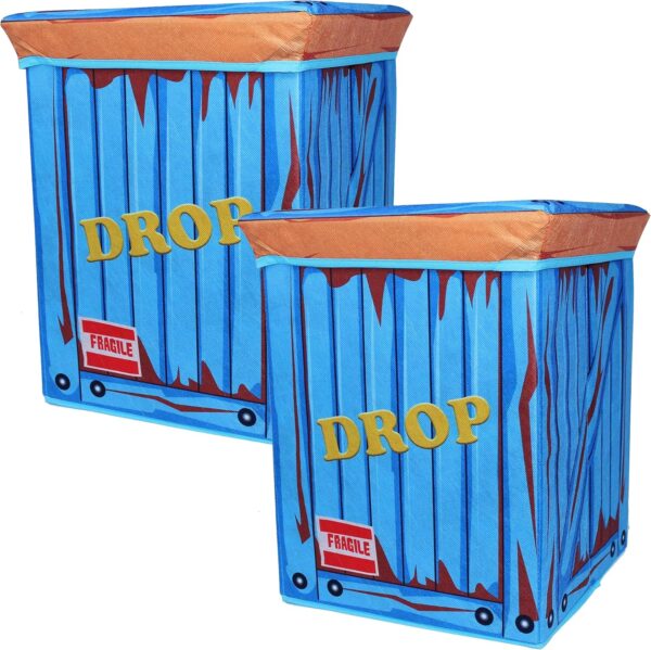 TidyFriend Fabric LootBox Big, 2 Pack Collapsible Box 18”x14”x14” Stackable Supply Bin, Durable & Space Saving Organizer in Fun Bright Colors