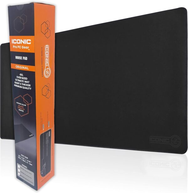 XL Extended Gaming Mouse Pad/Mat 34"x14"(Stealth) - Large & Wide Desk Cloth Mousepad - Stitched/Water Proof/Non Slip Base