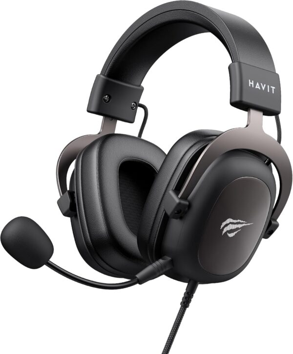 havit H2002d Gaming Headsets for PS4,PC, 50MM Drivers Surround Sound PS5 Headset with Mic Gaming Headphones with Mic Durable Aluminum Frame Valentines Gifts for Men