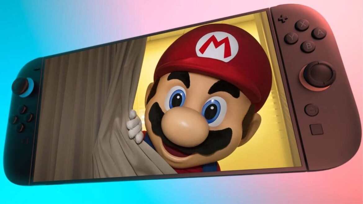 Mario appears on a Switch 2 screen.