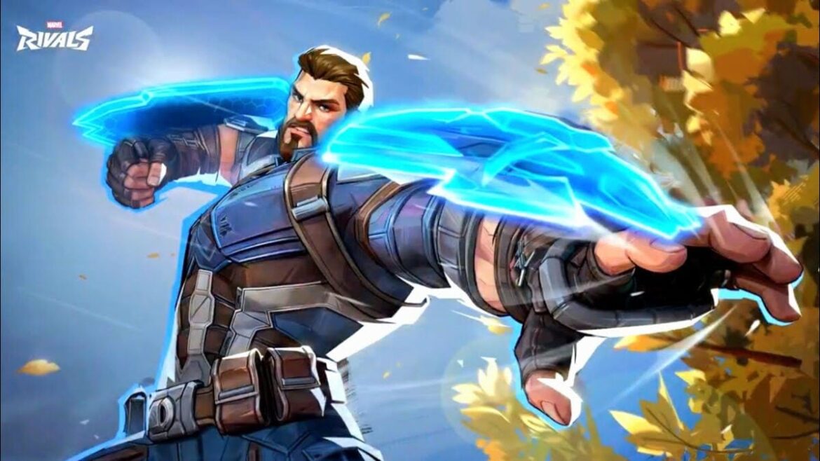 Captain America about to smack someone down with his shiled.