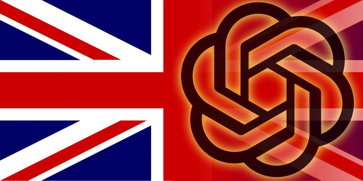 UK flag plus OpenAI logo mix