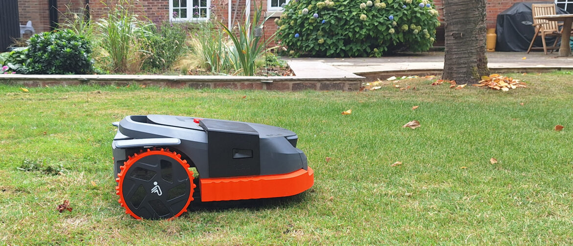 Segway Navimow X350 on reviewer's lawn
