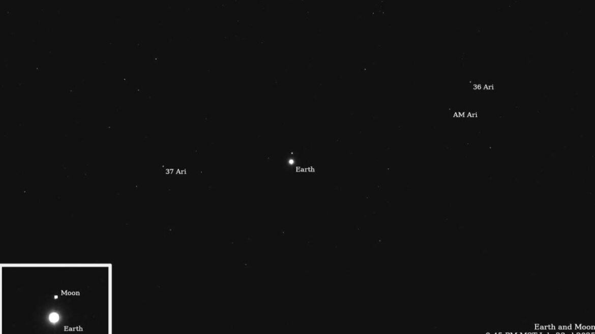 Trippy Image From Deep Space Shows Earth and Moon From 180 Million Miles Away