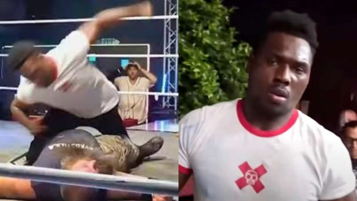 Jake and Logan Paul sat on porch talking to camera in white and grey t-shirts