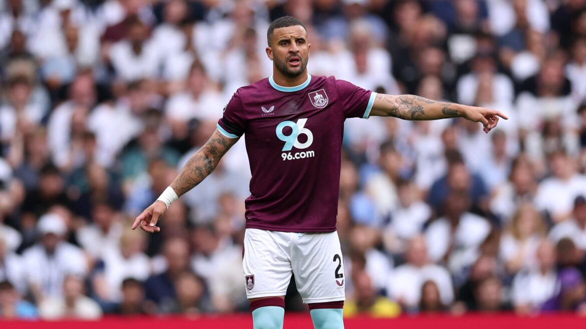 Kyle Walker of Burnley during the Premier League match between Tottenham Hotspur and Burnley at Tottenham Hotspur Stadium on August 16, 2025 in London, England.
