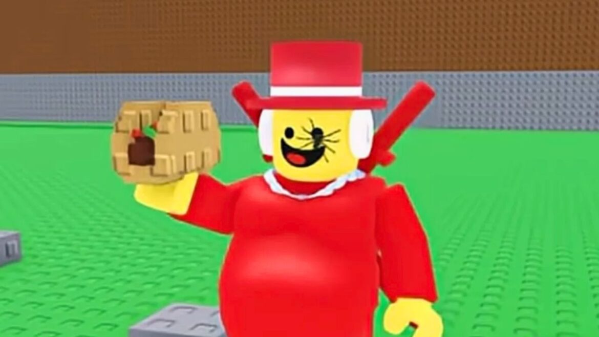 Image of a Roblox character standing on a pitch in Goalbound