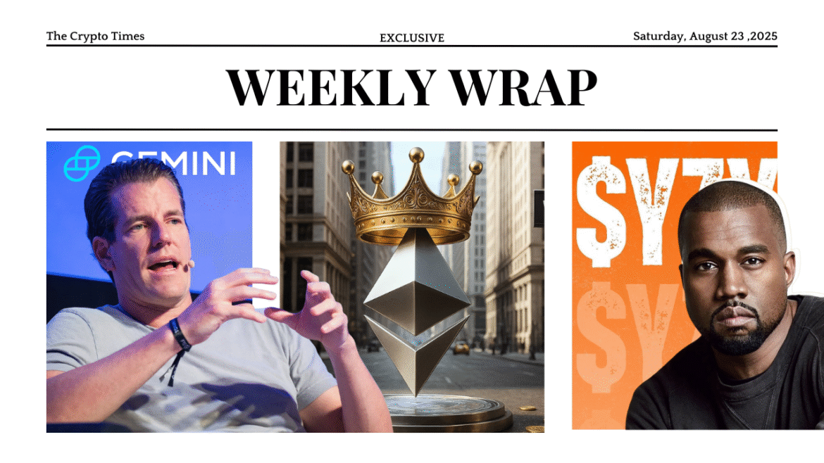 Weekly Wrap Yzy Token Frenzy, Ethereum’s Prosperous Rally, Gemini Ipo Buzz, And More