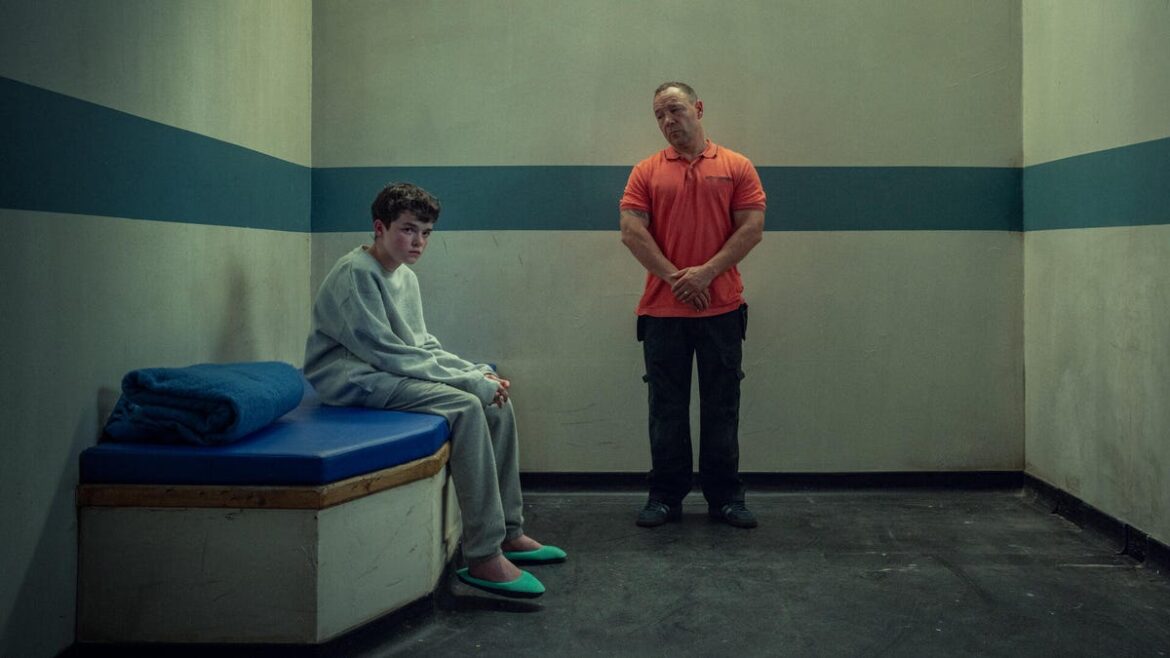 Owen Cooper as Jamie Miller, Stephen Graham as Eddie Miller, in Adolescence