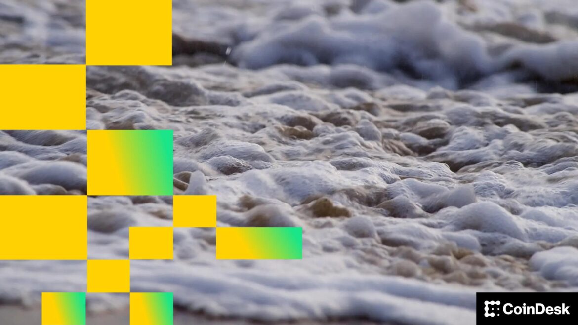 The chart shows combined market value of top two stablecoins, USDT and USDC. (TradingView/CoinDesk) 