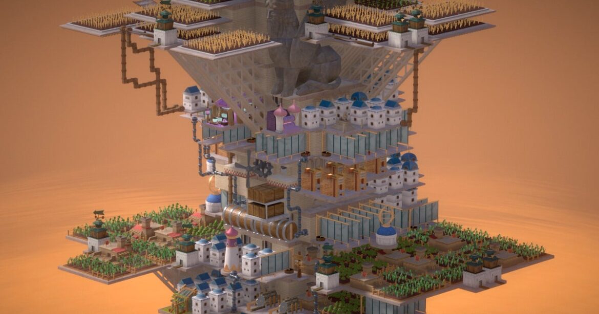 Build a tower city all the way to heaven in this spiritual, yet logistics-heavy strategy game