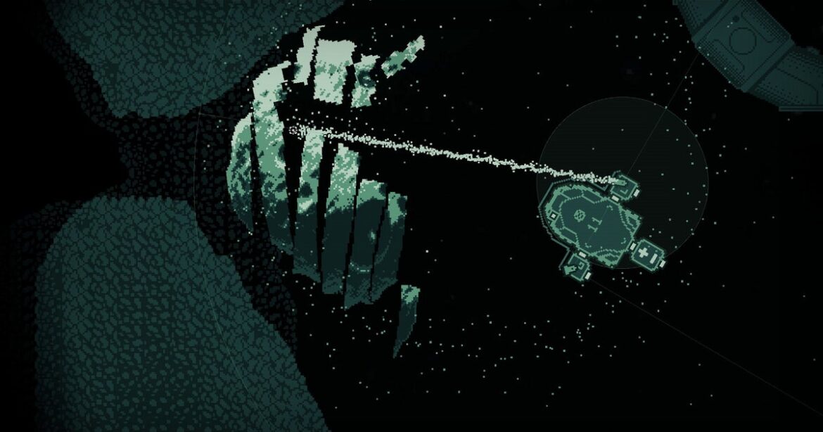 Build your own spaceship body as you fly in Jitter, Build your own spaceship body as you fly in Jitter, an asteroid-heavy physics-based survival sim