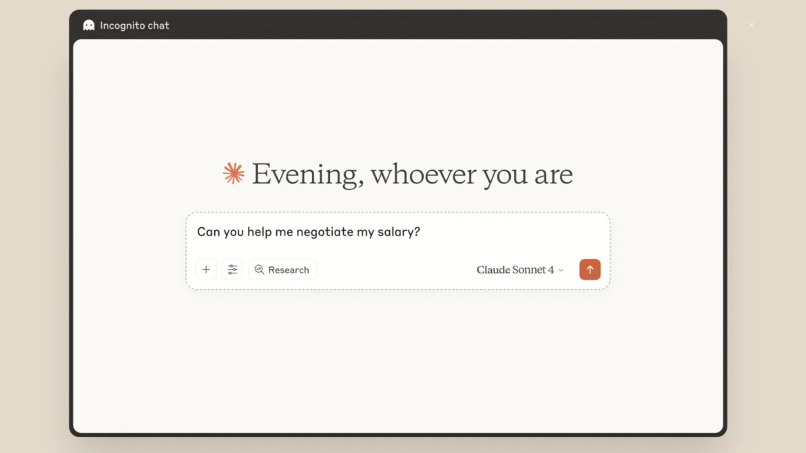 Claude incognito