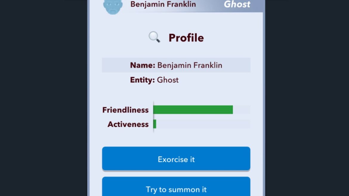 Summoning a ghost in bitlife