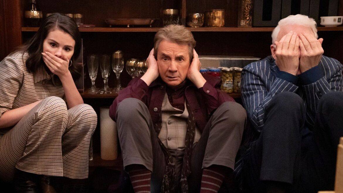 I watched Only Murders in the Building season 5 and Selena Gomez, Martin Short and Steve Martin reenact the 'hear no evil' trio pose