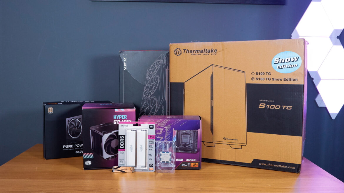 I’ve taken a proper bargain of a case from Thermaltake A white gaming PC built using a Thermaltake PC case, Cooler Master fans, and an AMD CPU.