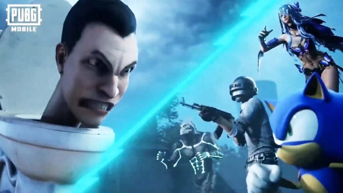 Leaked PUBG Mobile Ad Shows Sonic Fighting A Skibidi Toilet