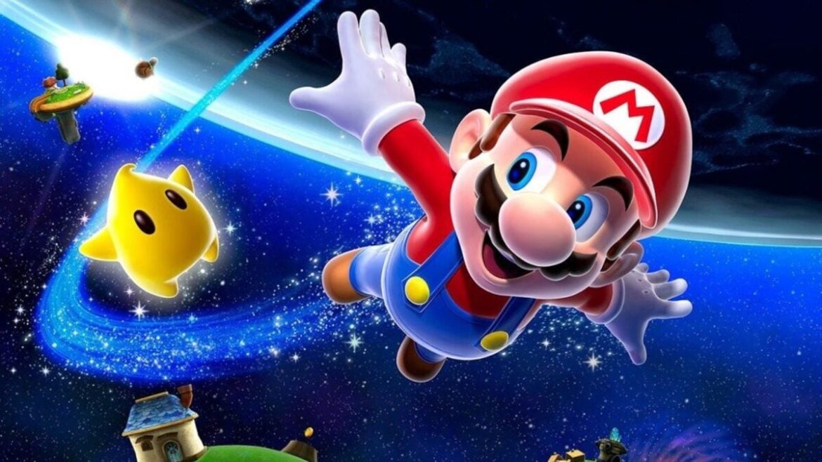 Mario Movie 2 Title Leaks Point To Super Mario Galaxy Mario flies through space.