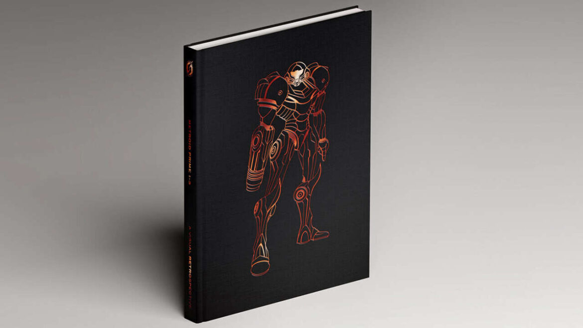 Metroid Prime 1-3: A Visual Retrospective Has Clothbound Cover With Metallic Art