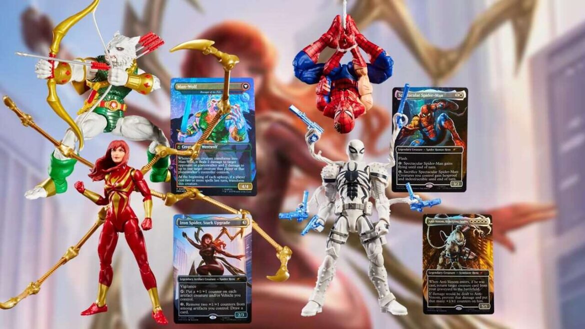 New Marvel Legends Figures Are Bundled With Exclusive Spider-Man MTG Foil Cards