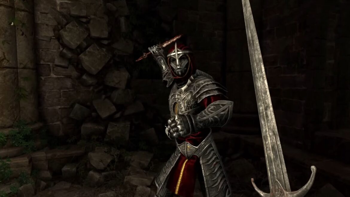 A cultist of the Mythic Dawn raises a blood-soaked blade