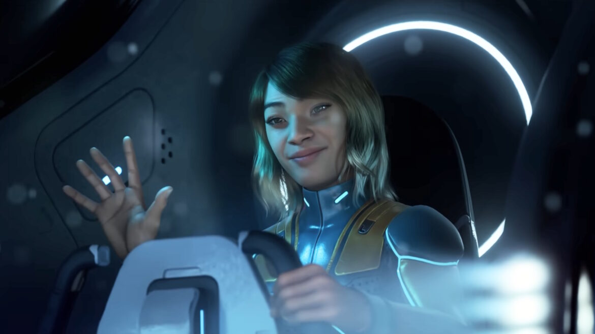 Subnautica 2 trailer still - woman waving