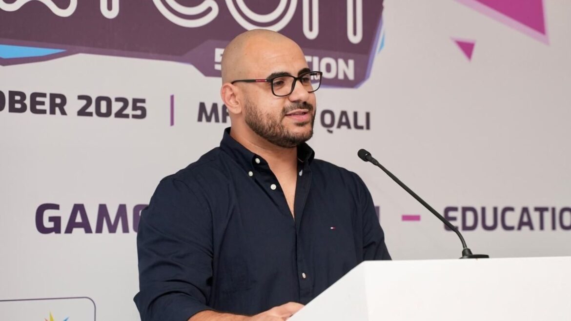 Kersten James Chircop, Co-Founder and Business Development Director of GMR speaking at the PLAYCON 2025 launch